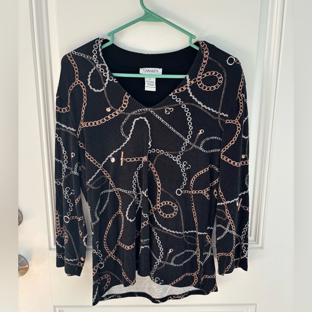 Carmen Marc Valvo Elegant Black Garment